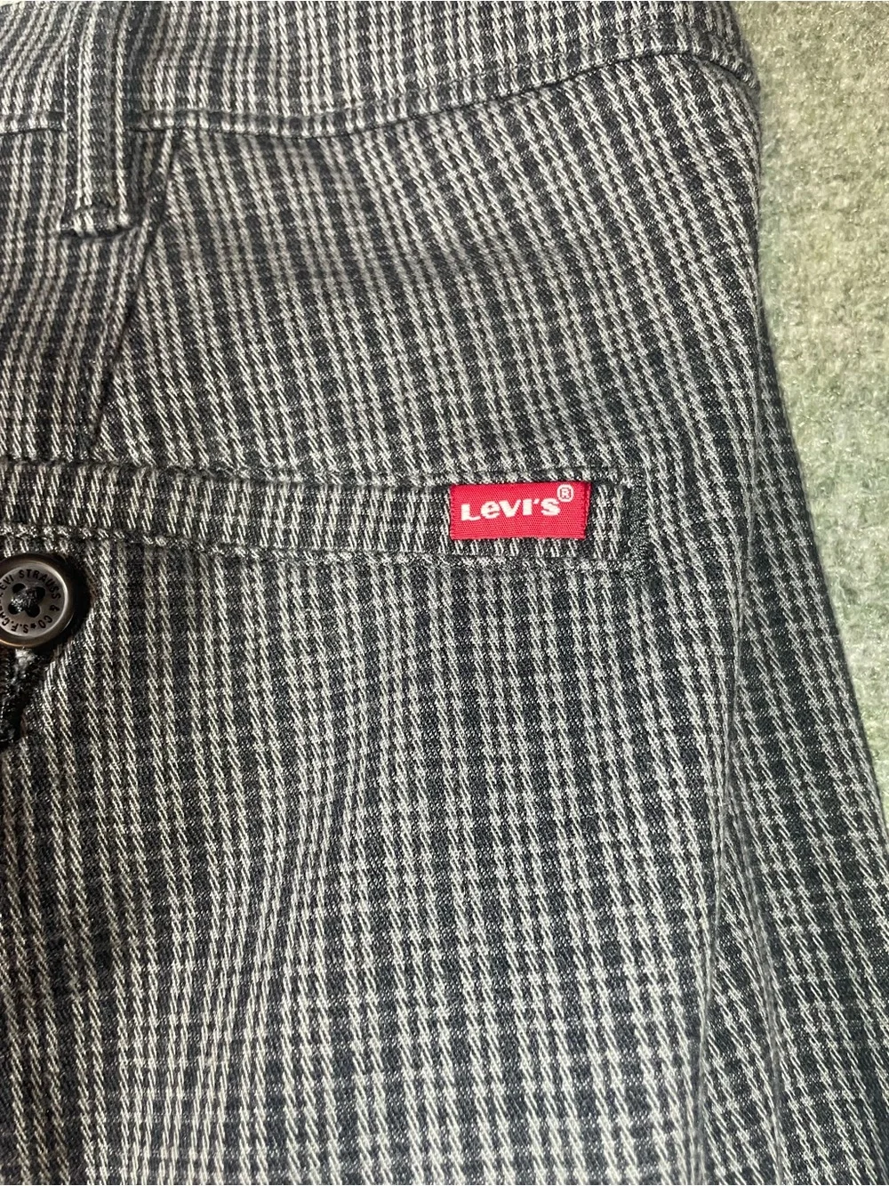 Levi's XX Chino Men's Gray & Black Checkered  Chinos 44x30
